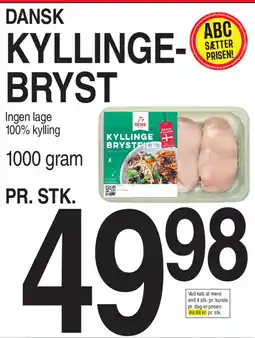 ABC Lavpris DANSK KYLLINGE- BRYST tilbud