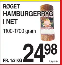 ABC Lavpris RØGET HAMBURGERRYG I NET tilbud