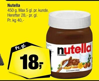 Calle Nutella tilbud