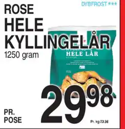 ABC Lavpris ROSE HELE KYLLINGELÅR tilbud