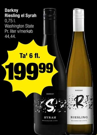 Calle Darkny Riesling el Syrah tilbud