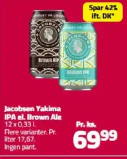 Fleggaard Jacobsen Yakima IPA el. Brown Ale tilbud