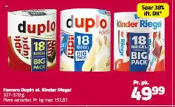 Fleggaard Ferrero Duplo el. Kinder Riegel tilbud