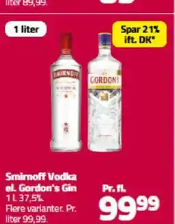 Fleggaard Smirnoff Vodka el. Gordon's Gin tilbud