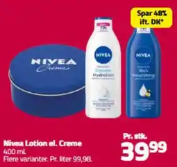 Fleggaard Nivea Lotion el. Creme tilbud
