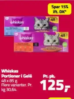 Fleggaard Whiskas Portioner i Gelé tilbud