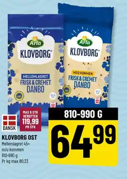 Løvbjerg Klovborg ost tilbud