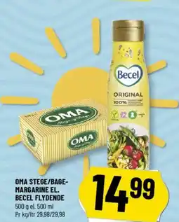 OMA STEGE/BAGE- MARGARINE EL. BECEL FLYDENDE
