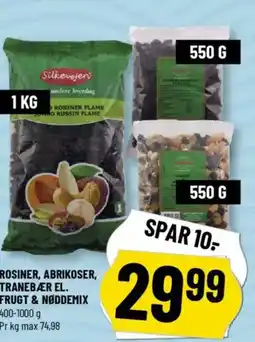 Løvbjerg ROSINER, ABRIKOSER, TRANEBÆR EL. FRUGT & NØDDEMIX tilbud
