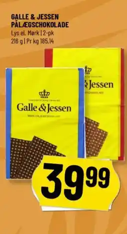 Løvbjerg GALLE & JESSEN PÅLÆGSCHOKOLADE tilbud