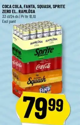 Løvbjerg Coca cola, fanta, squash, sprite zero el. ramlösa tilbud