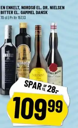 Løvbjerg EN ENKELT, NORDSØ EL. DR. NIELSEN BITTER EL. GAMMEL DANSK tilbud