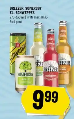Løvbjerg BREEZER, SOMERSBY EL. SCHWEPPES tilbud