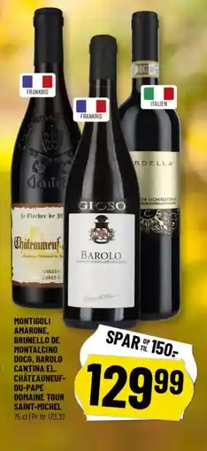 Løvbjerg MONTIGOLI AMARONE, BRUNELLO DE MONTALCINO DOCG, BAROLO CANTINA EL. CHÂTEAUNEUF- DU-PAPE DOMAINE TOUR SAINT-MICHEL tilbud