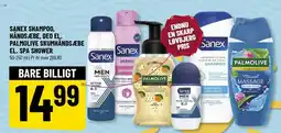 Løvbjerg Sanex shampoo, håndsæbe, deo el. palmolive skumhandsæbe el. spa shower tilbud