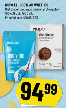 Løvbjerg NUPO EL. BODYLAB WHEY 100 tilbud