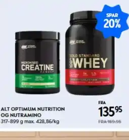 Matas ALT OPTIMUM NUTRITION OG NUTRAMINO tilbud