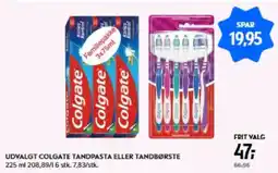Matas UDVALGT COLGATE TANDPASTA ELLER TANDBØRSTE tilbud