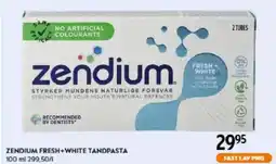 Matas ZENDIUM FRESH+WHITE TANDPASTA tilbud