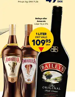 BorderShop Baileys eller Amarula Likør 15,5-17% tilbud