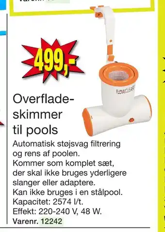 Harald Nyborg Overflade skimmer til pools tilbud