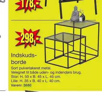 Indskuds borde