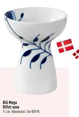 Imerco Blå Mega Riflet vase, DKK 250 tilbud