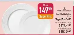 Imerco Hvid Riflet tallerken tilbud