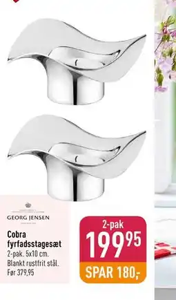 Imerco Cobra fyrfadsstagesæt, DKK 199.95 tilbud