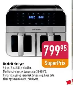 Imerco Dobbelt airfryer, DKK 799.95 tilbud