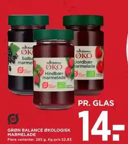 MENY GRØN BALANCE ØKOLOGISK MARMELADE, DKK 14 tilbud