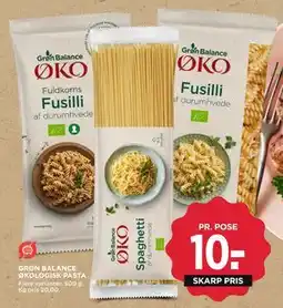 MENY GRØN BALANCE ØKOLOGISK PASTA, DKK 10 tilbud