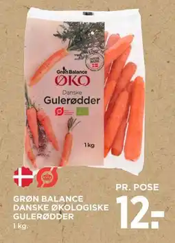 MENY GRØN BALANCE DANSKE ØKOLOGISKE GULERØDDER, DKK 12 tilbud