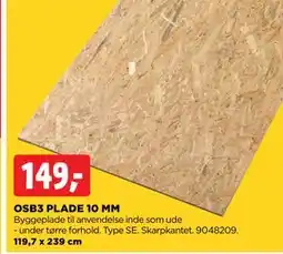 jem & fix OSB3 PLADE 10 MM, DKK 149 tilbud