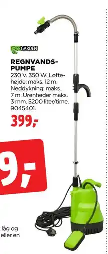 jem & fix REGNVANDSPUMPE, DKK 399 tilbud