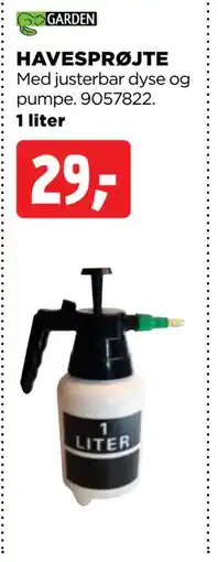 jem & fix HAVESPRØJTE, DKK 29 tilbud