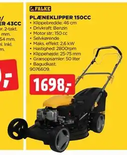 jem & fix PLÆNEKLIPPER 150CC, DKK 1698 tilbud