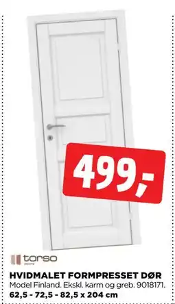 jem & fix HVIDMALET FORMPRESSET DØR, DKK 499 tilbud