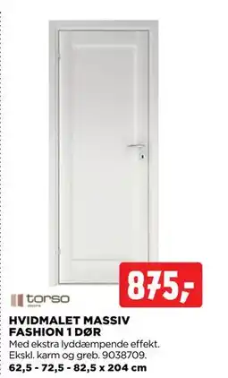 jem & fix HVIDMALET MASSIV FASHION 1 DØR, DKK 875 tilbud