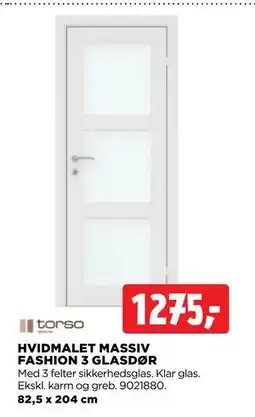 jem & fix HVIDMALET MASSIV FASHION 3 GLASDØR, DKK 1275 tilbud