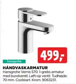 jem & fix HÅNDVASKARMATUR, DKK 499 tilbud