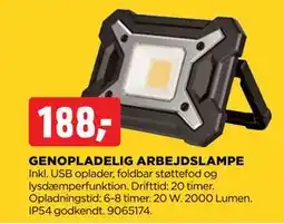 jem & fix GENOPLADELIG ARBEJDSLAMPE, DKK 188 tilbud