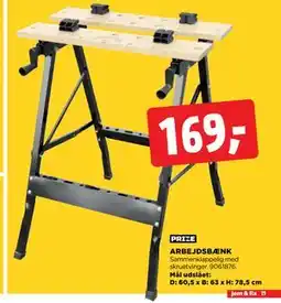 jem & fix ARBEJDSBÆNK, DKK 169 tilbud
