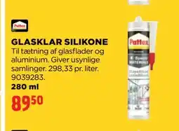 jem & fix GLASKLAR SILIKONE, DKK 89.5 tilbud