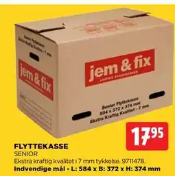 jem & fix FLYTTEKASSE, DKK 17.95 tilbud