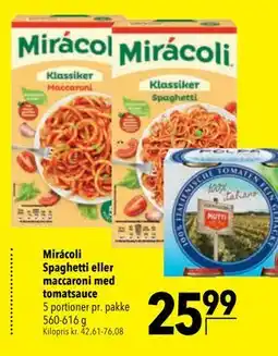 Citti Mirácoli Spaghetti eller maccaroni med tomatsauce, DKK 25.99 tilbud