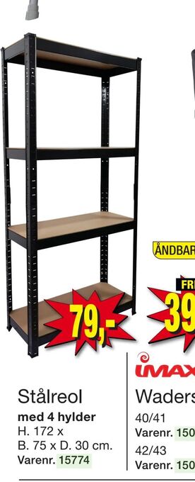 Harald Nyborg Stålreol tilbud