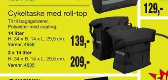 Harald Nyborg Cykeltaske med roll-top tilbud