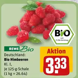 REWE DE Deutschland: Bio Himbeeren Kl. I, tilbud