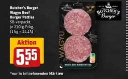 REWE DE Butcher's Burger Wagyu Beef Burger Patties tilbud